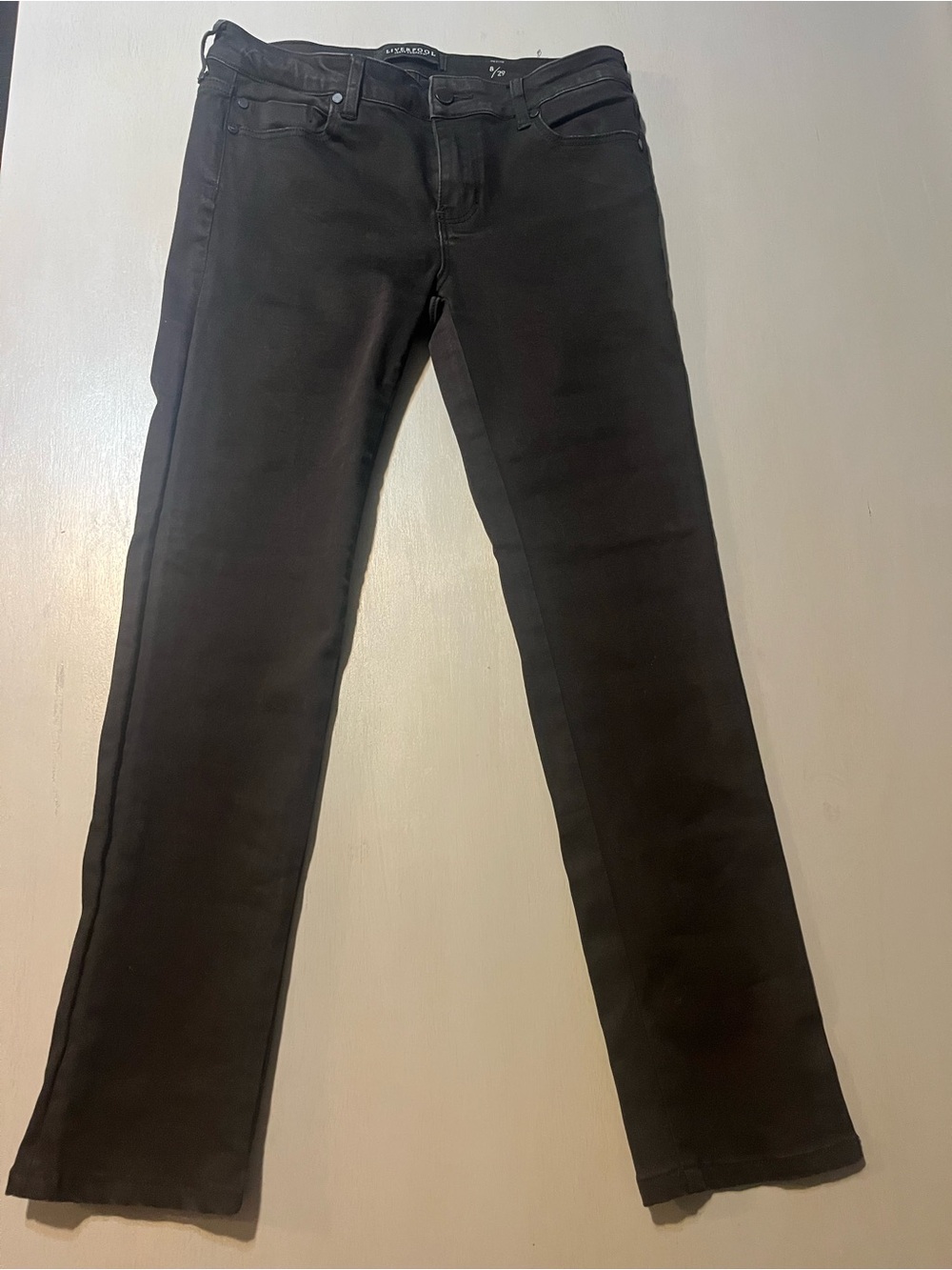 Liverpool "The Straight" Black Petite Jeans - Size 8/29P